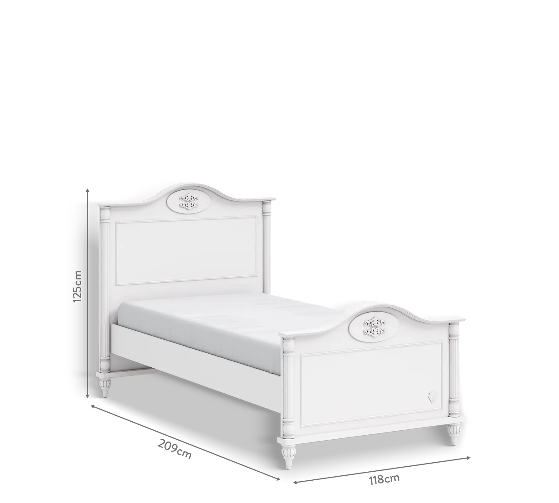 Cilek Romantic Bett 100x200 cm ohne Matratze