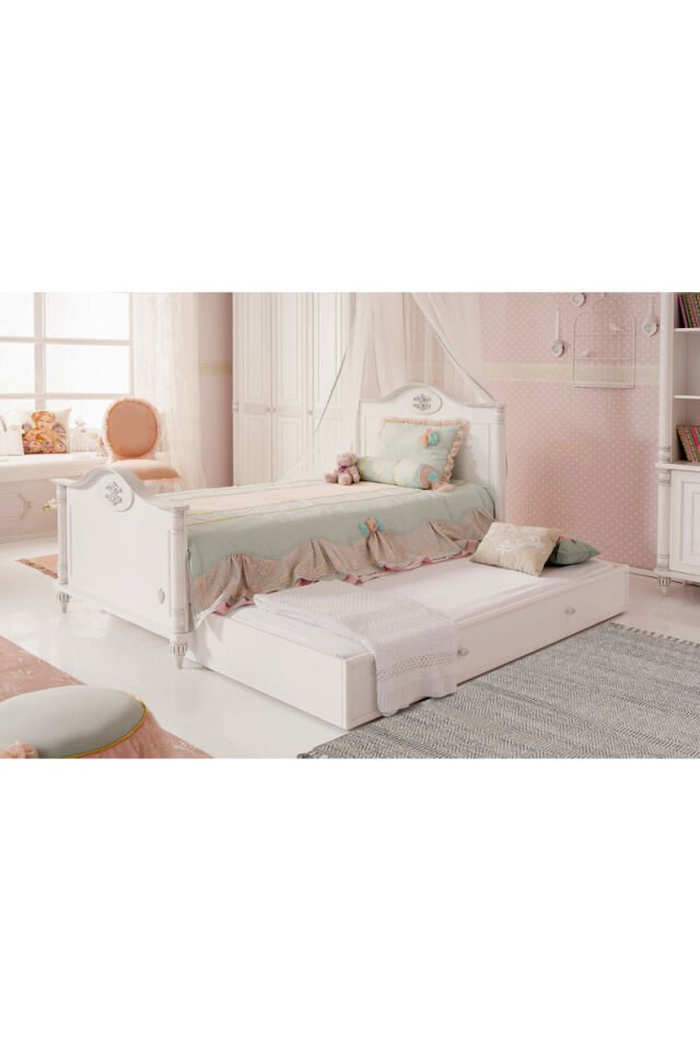 Cilek Romantic Bett 100x200 cm ohne Matratze mit Unterbett