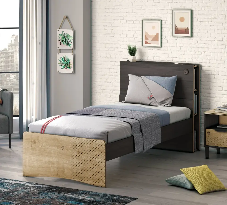 Cilek Black Bett 100x200 cm ohne Matratze nur Bett
