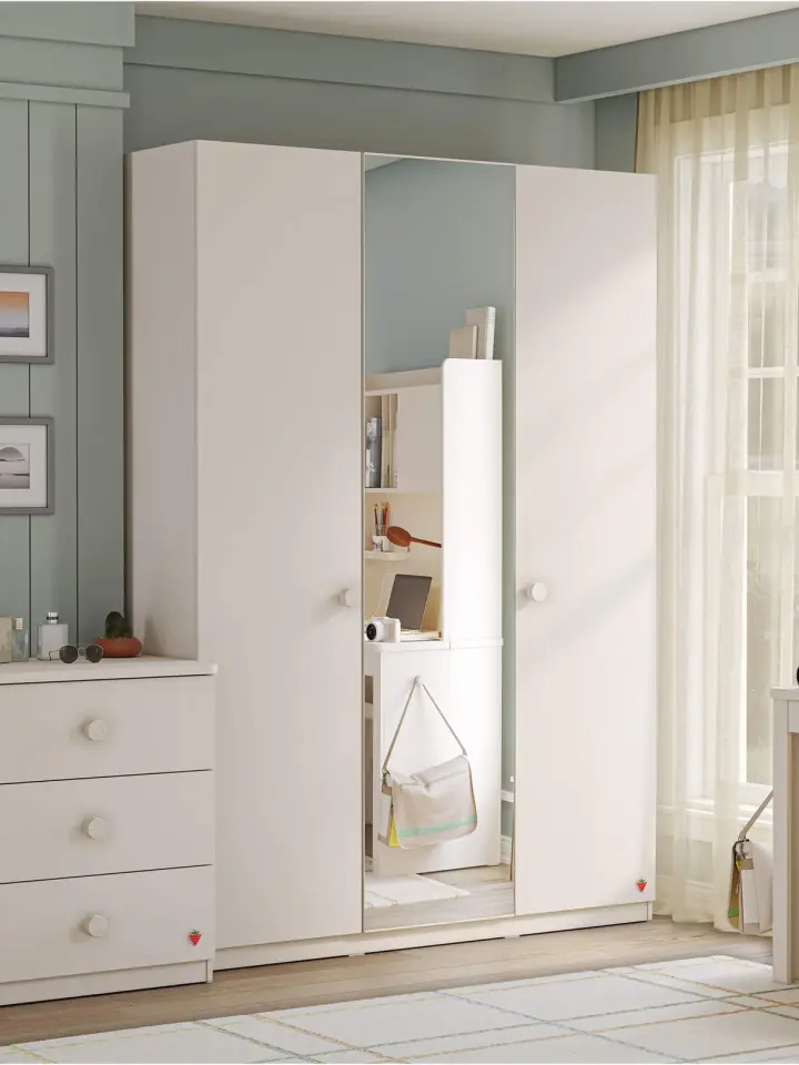 Cilek Varia Beige 3-türiger Kleiderschrank