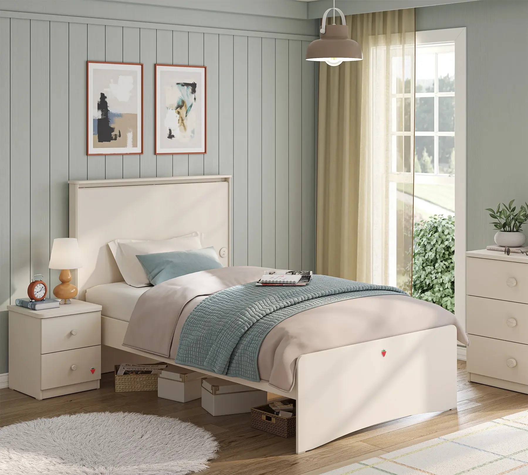 Cilek Varia Beige Bett 100x200 cm ohne Matratze