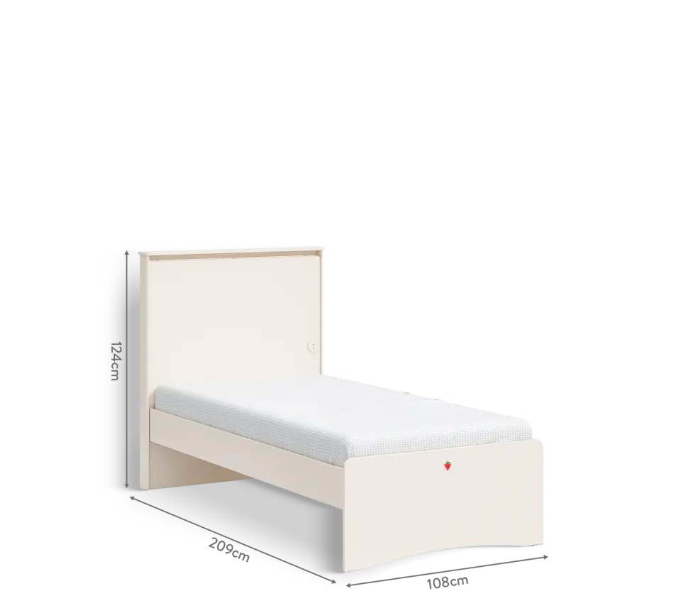 Cilek Varia Beige Bett 100x200 cm ohne Matratze nur Bett