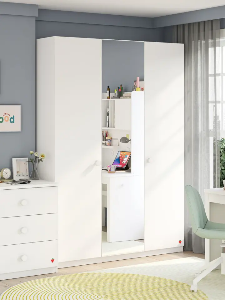 Cilek Varia Weiß 3-türiger Kleiderschrank