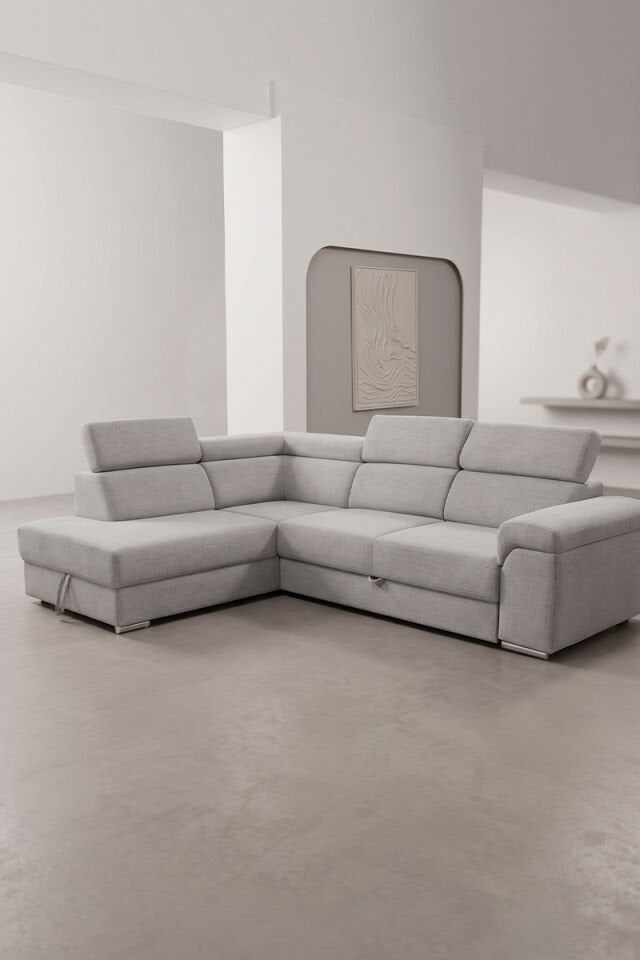 Carlo Ecksofa 205x270 cm mit Bettfunktion und Stauraum