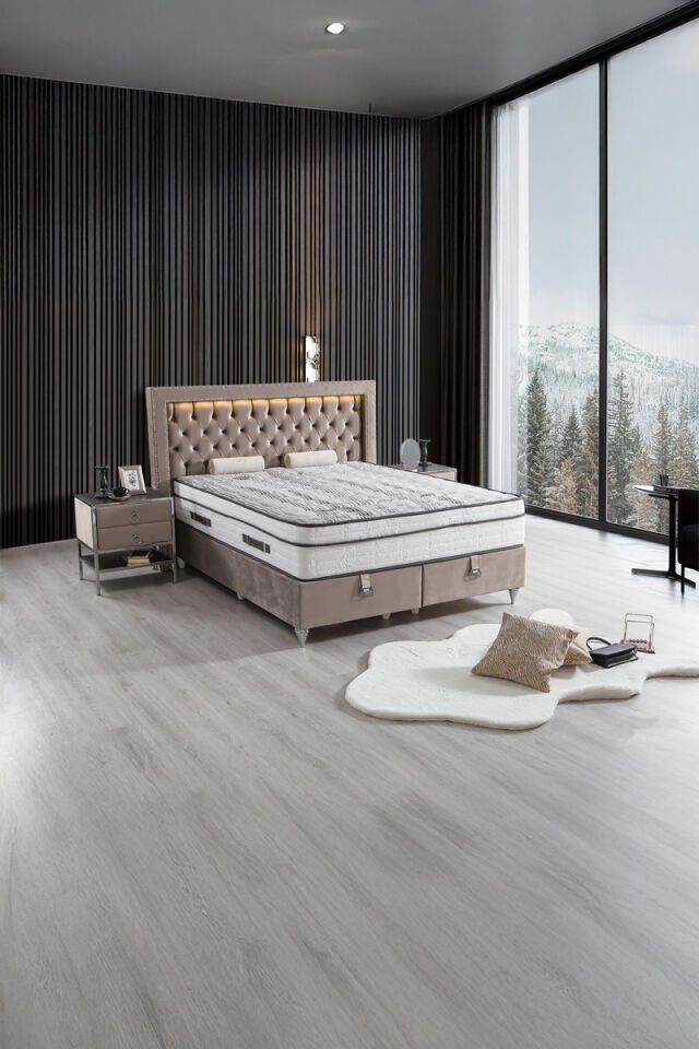 Light Boxbett ohne Matratze