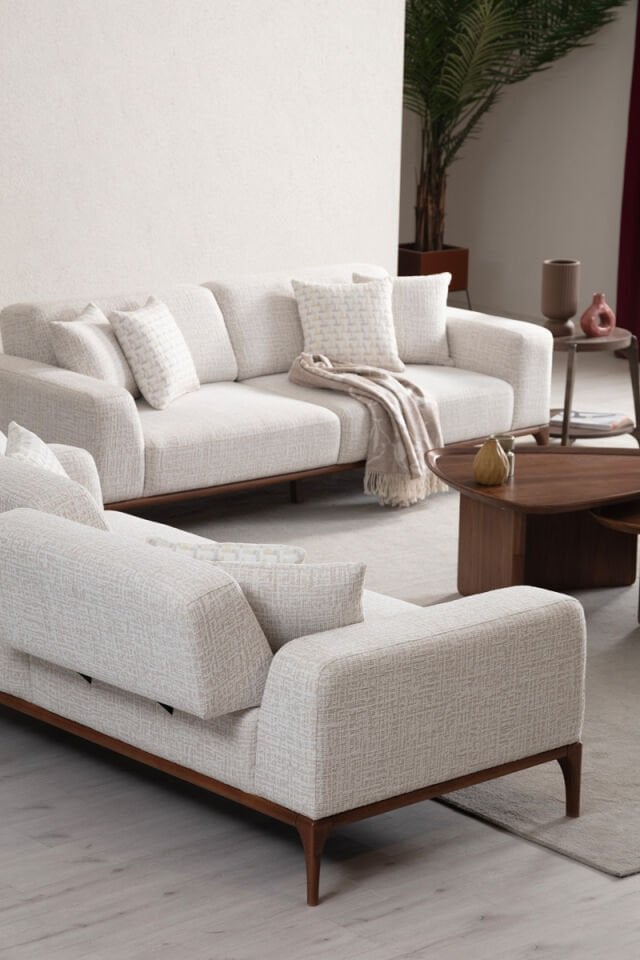 Como 3+3+1 Sofaset mit Bettfunktion