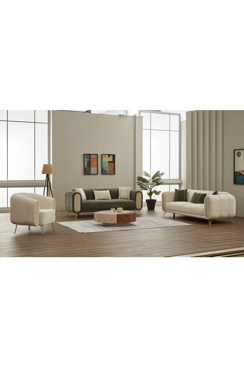 Alfa Calve Sofa-Set Sofa-Set 3+3+1