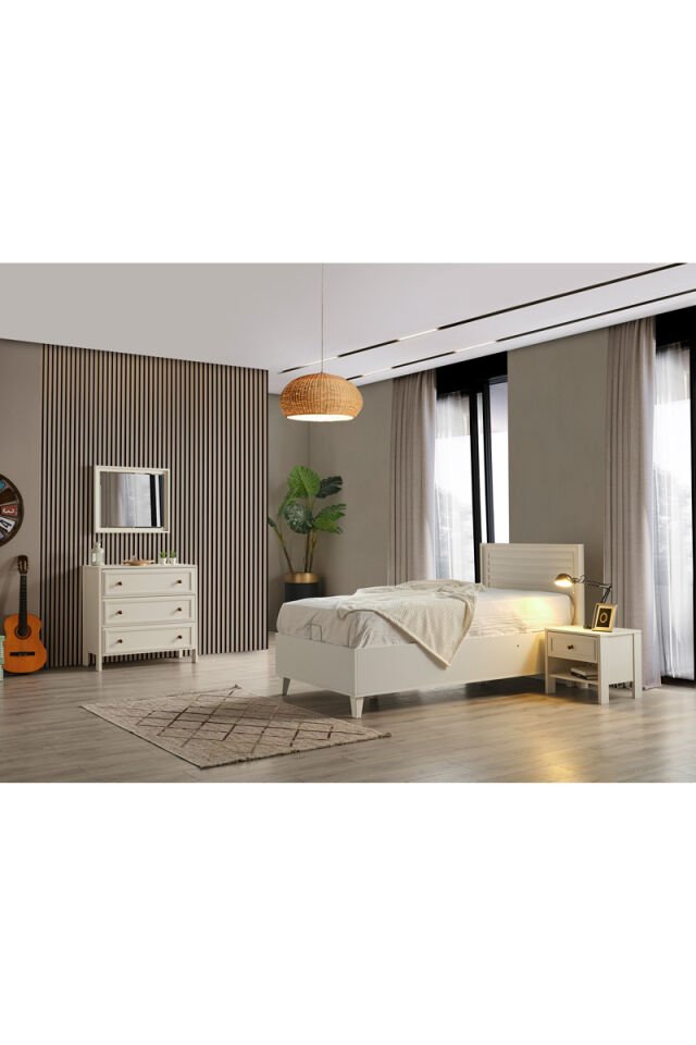 Inci Jugendbett 100x200 cm mit Stauraum ohne Matratze