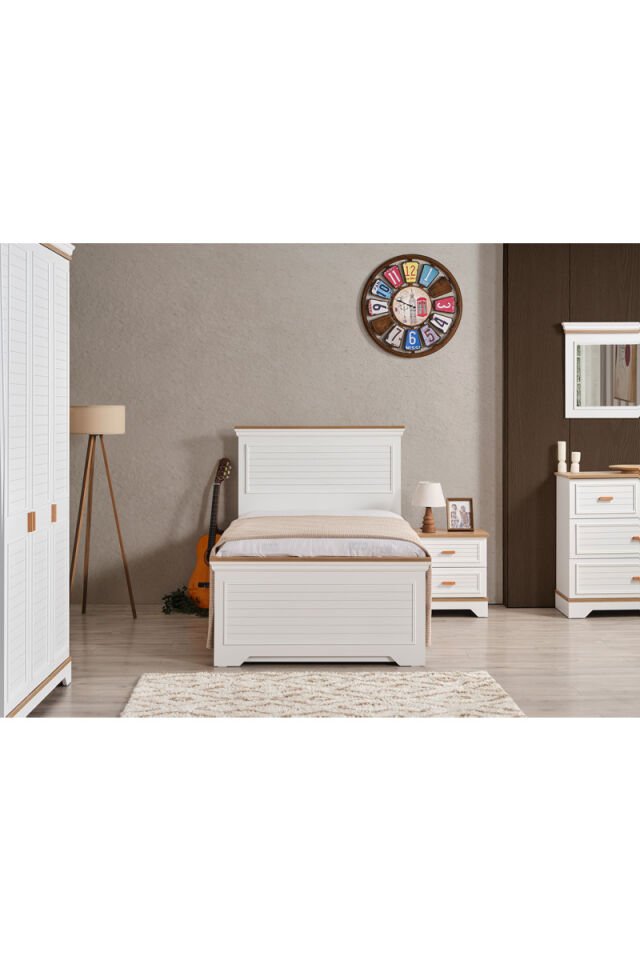 Lofter Jugendbett 100x200 cm mit Stauraum ohne Matratze