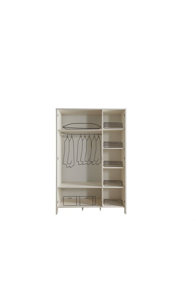 Inci 3-türiger Kleiderschrank