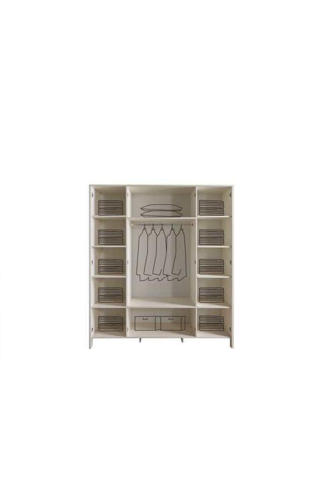 Inci 4-türiger Kleiderschrank