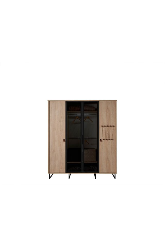 Neon 4-türiger Kleiderschrank