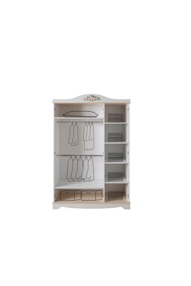 Sahra 3-türiger Kleiderschrank