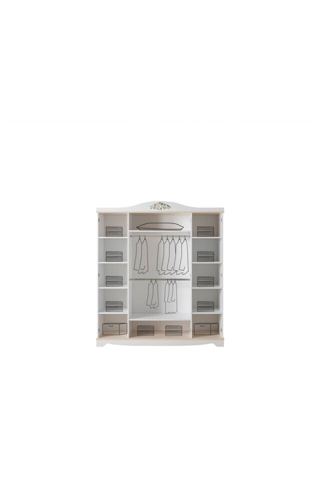 Sahra 4-türiger Kleiderschrank