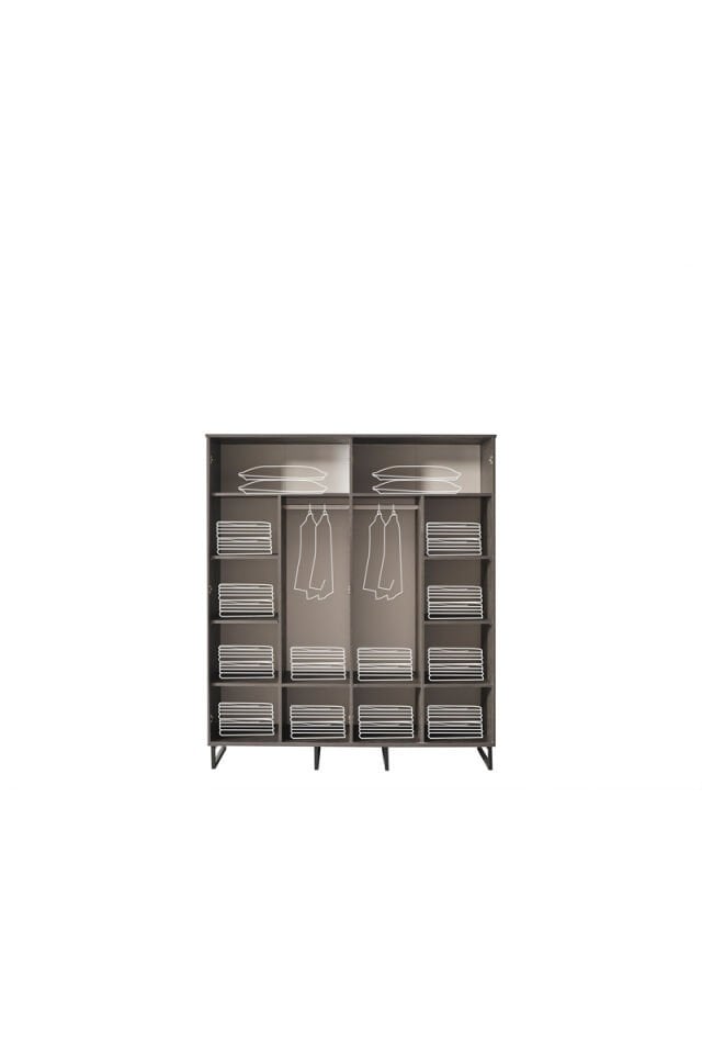 Storm 4-türiger Kleiderschrank