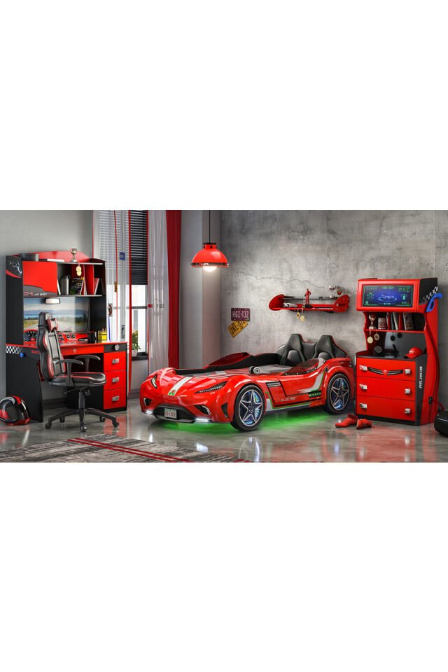 Cilek Auto-Bett 99x191 ohne Matratze Rot