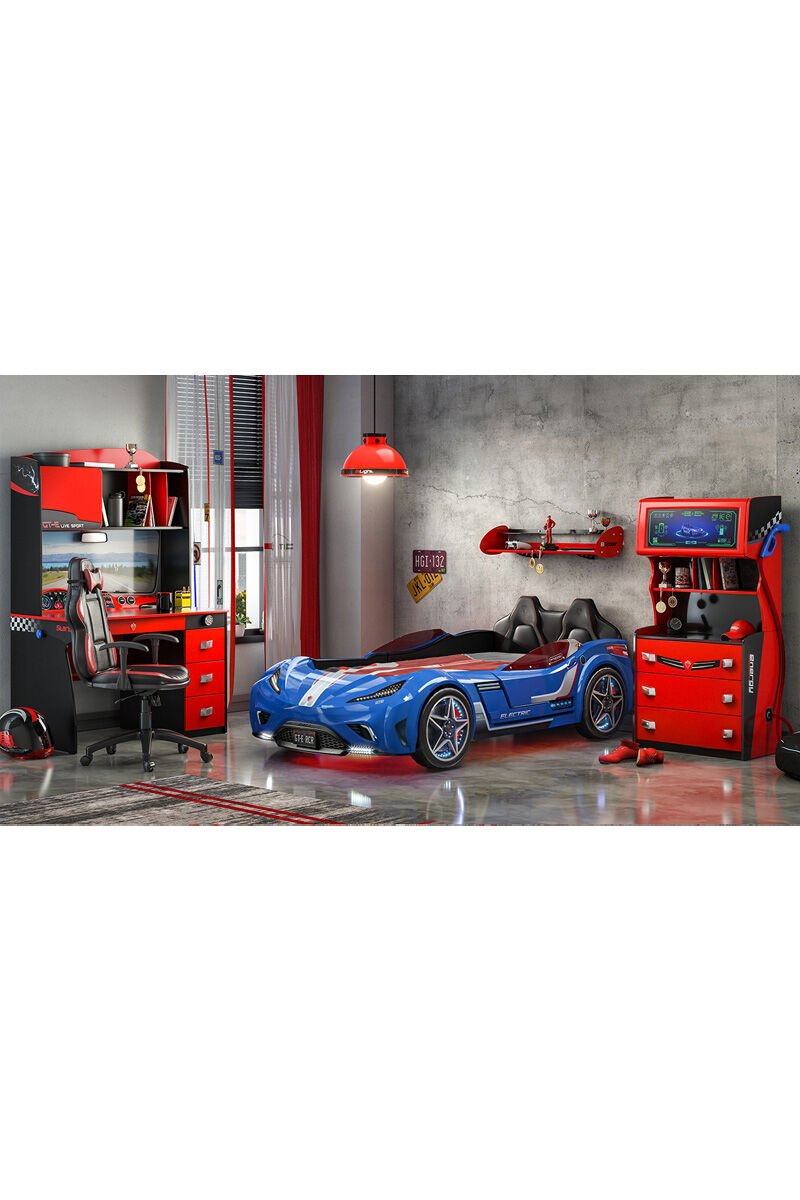 Cilek Auto-Bett 99x191 ohne Matratze Blau