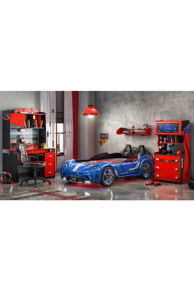 Cilek Auto-Bett 99x191 ohne Matratze Blau