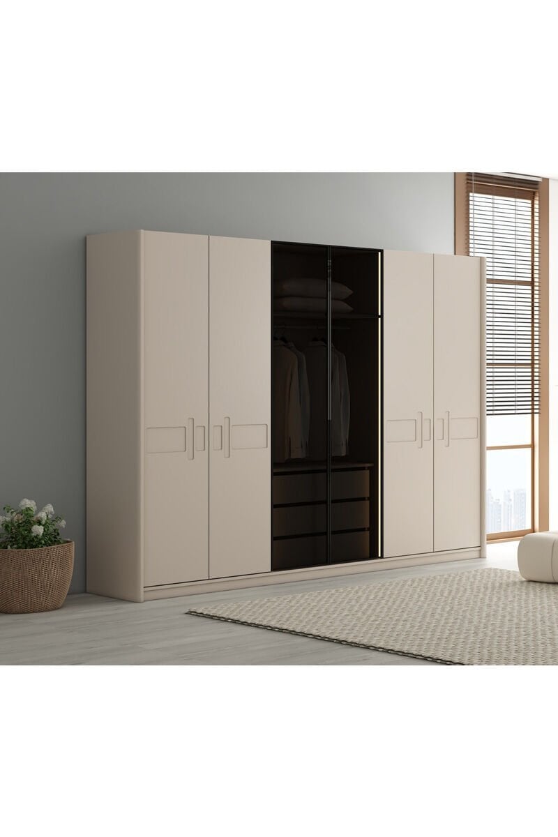 Damla 6-türiger Kleiderschrank