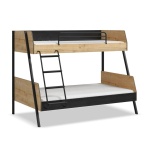 Black Etagenbett 90×200+120×200 cm
